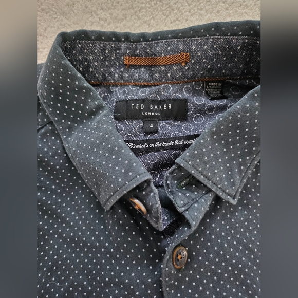 Ted Baker London Green Polka Dot Button Down Shirt - Picture 12 of 12